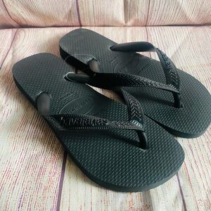 NWT Havaianas Slim Black Flip Flops - Women's Size 37-38